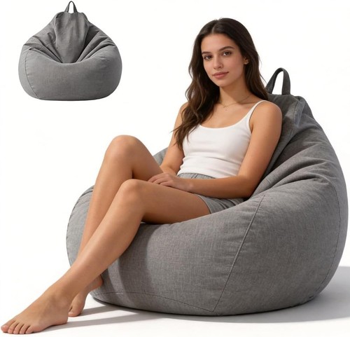 Sitzsack leinen baumwoll - sitzsack, leinen-baumwoll