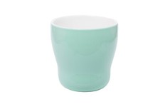 Becher Happy time mint Overbeck & Friends Tasse Keramik Landhaus pastell 