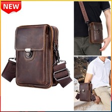 Herren Schultertasche Braun