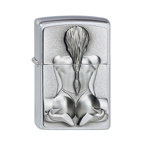 Zippo kneeing girl - zippo,
