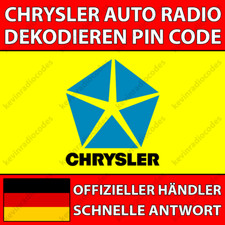 ✅CHRYSLER RADIO DEKODIEREN PIN CODE FÜR ALLE MODELLE VP2 NTG4 R1 UCONNECT 5 7✅