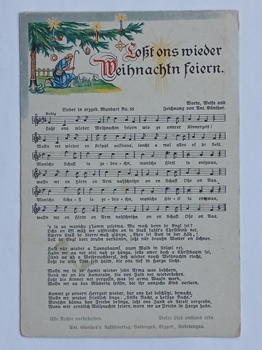 Weihnachten anton günther - ak,