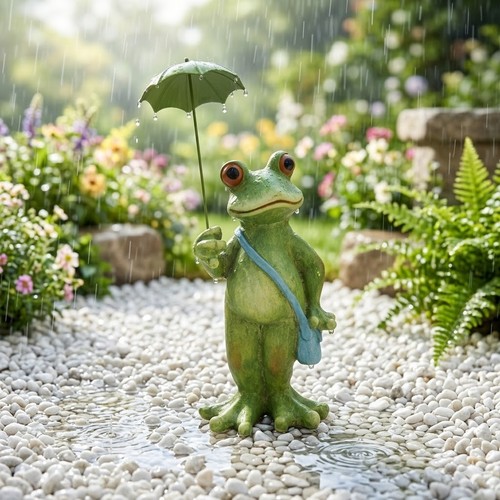 Froschmann mit schirm - froschmann,