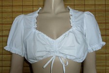 WEISSE DIRNDLBLUSE - TRACHTENBLUSE -  VISKOSE/POL. - ALPHORN - GR. 36