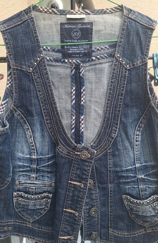 Blaue jeansweste damen - jeansweste,