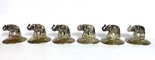 6er Set Menühalter Elefant aus Sterlingsilber