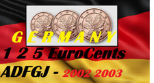 Deutschland Münzen 1 2 5 10 Cents Euro 2002 2003 2007 A D F G J Prägestätten Eichenzweig Zweig