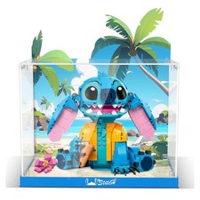 cooldac Acryl-Vitrine kompatibel mit Lego Stitch 43249, Staubgeschützter &