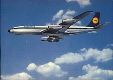 Postkarte Luftverkehr & Flugzeuge: Lufthansa Flugzeug Boeing B 707 Interc. Jet