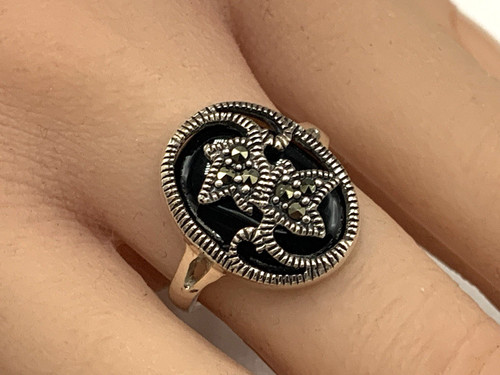 Ring markasit 925er silber - markasit,