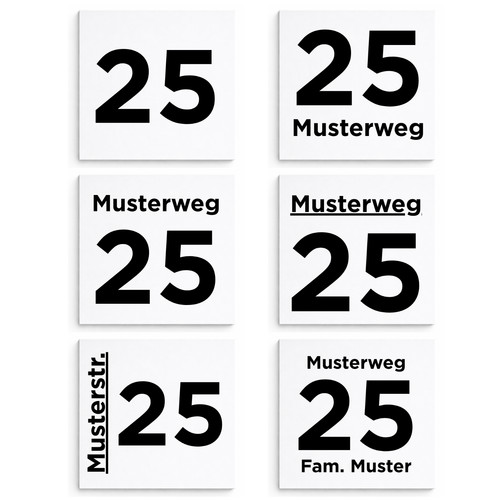 Hausnummernschild hausnummer - hausnummernschild,
