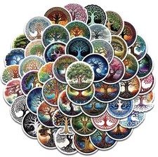 50x Lebensbaum Sticker Tree of