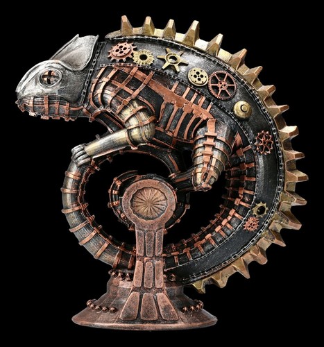 Steampunk figur chamäleon - chamäleon,