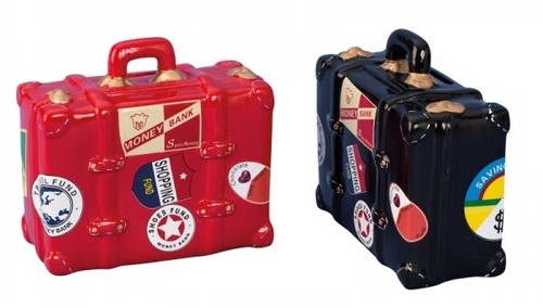 Spardose koffer rot oder - spardose,