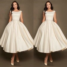 Satin Brautkleider Weiß