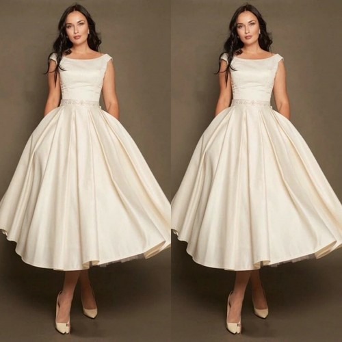 Satin brautkleider weiß - brautkleider,