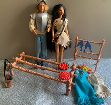 Vintage Disney Mattel Pocahontas Indianer Barbie 1966 John Smith Konvolut Zubehö