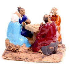 Bonsai - Figur, Vier Meister beim Spiel ca. 9 x 8 x 7,5 cm  70925