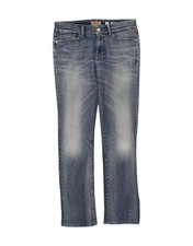 REPLAY Damen Jennpez Slim Bootcut Jeans W30 L30 blau Baumwolle BK18