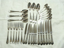 6 Personen Besteck Deetjen Barock versilbert, 30 Teile