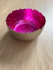 Metallschale, Silber/Pink, Top Zustand!