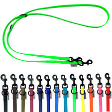 Hundeleine Biothane kleine Hunde / große Hunde verstellbar schwarzer Haken