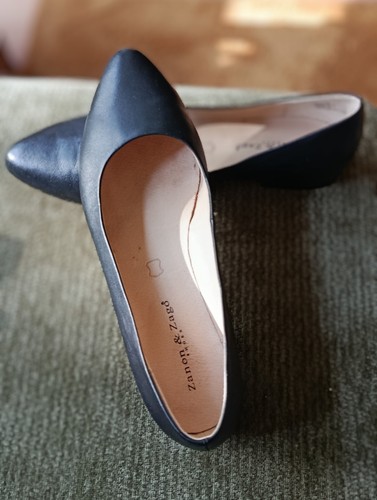 Ballerinas leder schwarz - leder,