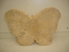 Schmetterling aus Birkenholz Baumscheibe ca.24x18,5x3,2 cm dick gesägt+geschliff