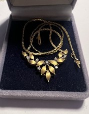Goldenes Collier Goldkette mit Diamanten 585 Gold