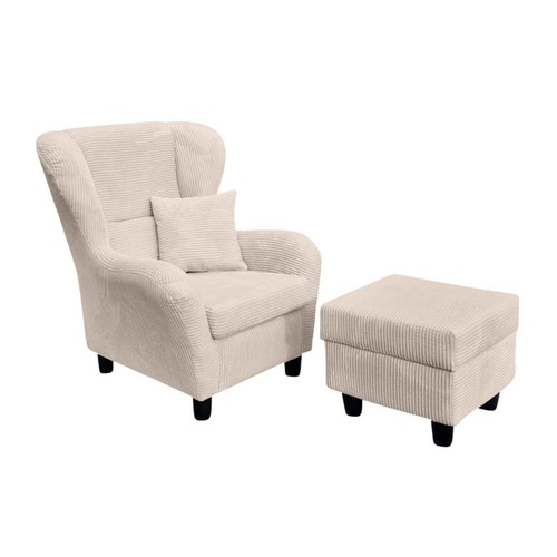 Ohrensessel mit hocker - ohrensessel,