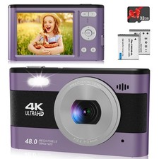 4K Digital Kamera 48 MP Foto/ 1080P FHD-Video/ 28-Zoll-Bildschirm/ 18-facher ...