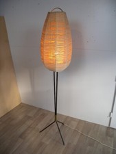 Stehlampe Cocoon 50er 60er  Mid Century Dreibein Tripod String Leuchte Nr. 368