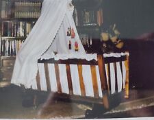 Babybett ,Wiege mit Rollen, Matratze,Himmel und Zugluftschutz