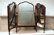 Antiker Schminktisch Frisiertisch Tischspiegel Holz-24323