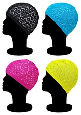 CHEX Polyester elastischer Badehut rundes Design mit Edelsteinoptik Mitte