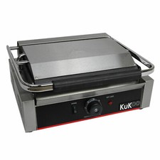 Kontaktgrill Elektro Gastro Edelstahl 2200W Panini Toaster Grill Kebab