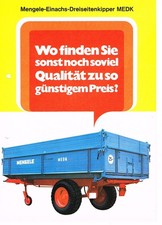 Mengele- Einachs- Dreiseitenkipper MEDK, orig. Prospekt 1977