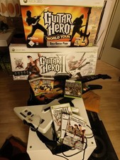 XBOX 360 Guitar Hero II Rock Band 3 World Tour 3 x Spiel 2 x Gitarre 