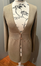 schöne, lange Strickjacke**natur/beige**BONITA**tailliert**Gr. M**2 Knöpfe
