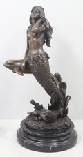 Bronze skulptur meerjungfrau - skulptur, &