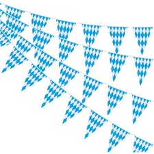 Oktoberfest Wimpelkette Bayern Dekoration Dreieck Banner Party Girlande 10m