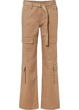 Cargo-Hose aus elastischem Baumwoll-Mix Gr 38 Camel Damenhose Freizeit-Pants Neu