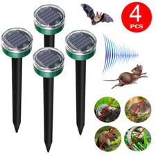 ^4 Stück Ultraschall Solar Tiervertreiber Katzenschreck Hundeabwehr Garten DE