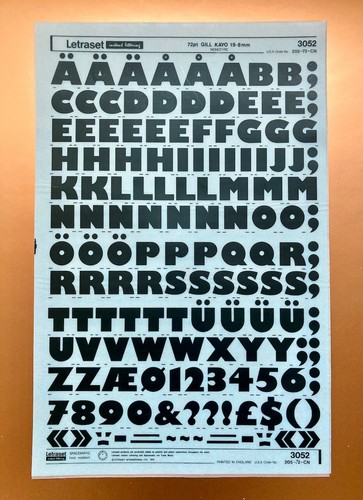 Letraset 3052 transfer - letraset,