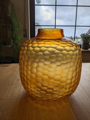 Große carved glasvase - große,