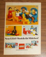 Seltene Werbung vintage LEGO Homemaker 296 Damensalon 277 Kamin 276 1977