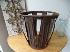 W1500 Großer, alter Metallkorb | Feuerkorb | Ballonkorb | Eisenkorb | rostig