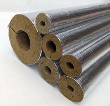 Steinwolle Rohrschale 1 m alukaschiert Isolierung Wärme Dämmung Heizung TOP!