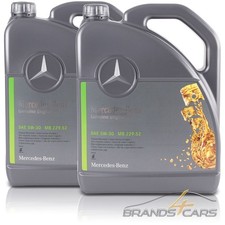2x 5 L ORIGINAL GENUINE ENGINE OIL FÜR MERCEDES BENZ 5W-30 MOTOR-ÖL MB 229.52
