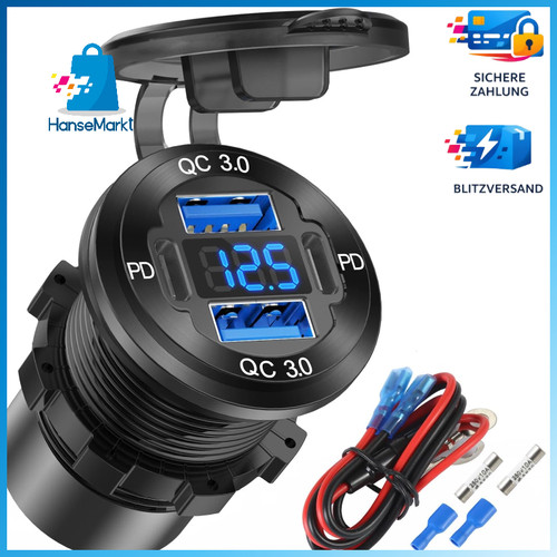 Usb steckdose 12v anschluss - usb, 4-anschluss